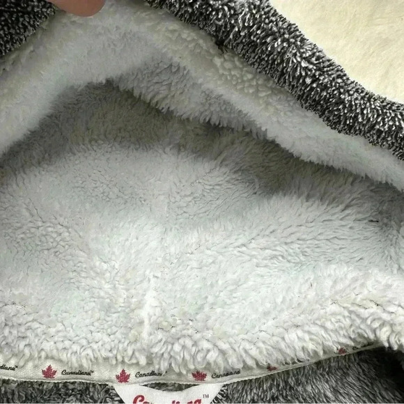 Canadiana Bathrobe Tie  Waist Hooded Charcoal Grey Size 3T - Picture 9 of 16